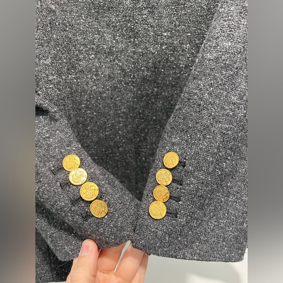 NWT J.Crew Vivienne Blazer in Italian Donegal Wool Blend size 00 $378 Charcoal - Picture 9 of 15